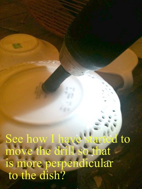 как просверилить чайные кофейные чашки сделать светильник из чашек тарелок